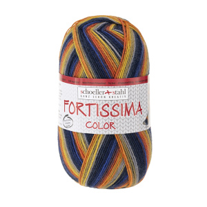 Пряжа Fortissima Socka 4-fach color, 75% шерсть, 25% полиамид, 420 м, 100 г. Арт 90028-2433