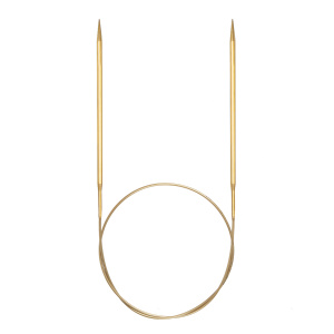 Спицы круговые позолоченные с удлиненным кончиком, №1,5, 150 см. Арт 714-7/1.5-150