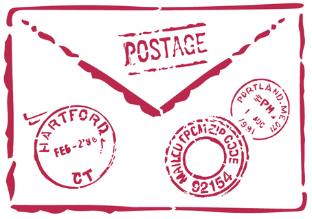 Трафарет "Почта". Арт KSM024