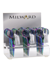 Ножницы для вышивания 9 см, 18 шт. в картонном прикассовом стенде. Арт C003.2189011