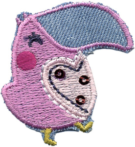 Термоаппликация HKM "Попугай с джинсовым клювом". Арт 32827/1SB