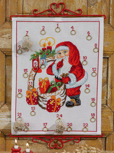 Набор для вышивания календаря "Санта Клаус". Арт 34-3266