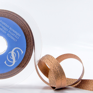 Косая бейка металлик, 20 мм, 20 м, цвет 03, медный. Арт 6291-20мм-03            