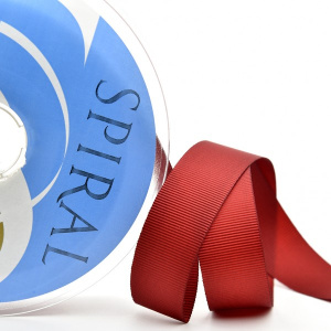 Лента репсовая SAFISA, 15 мм, 25 м, цвет 84, вишневый. Арт 350-15мм-84             