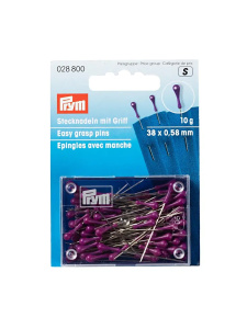 Булавки для закалывания с грушевидными головками фиолетовые, 38 мм 10 гр. Арт 136-0028800-058000