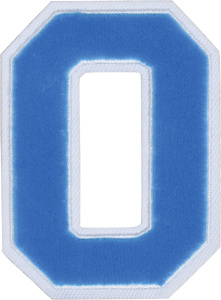 Термоаппликация "Буква О синяя". Арт 43227