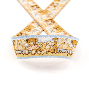 Лента жаккардовая SAFISA, 33 мм, 15 м, цвет 02. Арт 9243-33мм-02