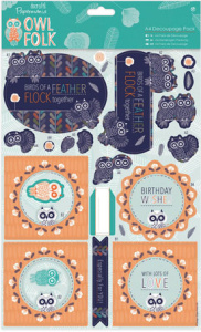 Набор бумаги с высечкой "Птицы одного полёта" Owl Folk. Арт PMA169125