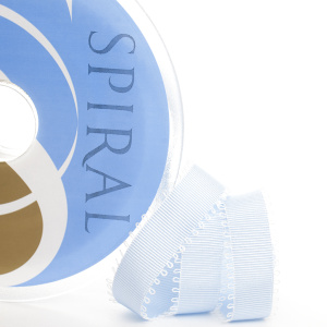 Лента репсовая SAFISA с краем "пико", 10 мм, 25 м, цвет 04, голубой. Арт 5116-10мм-04