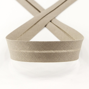 Косая бейка хлопок/полиэстер 20 мм, 25 м, цвет 103, серый. Арт 6120-20мм-103           