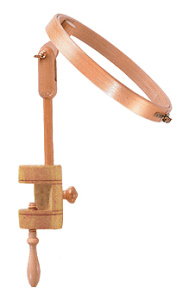 Пяльцы круглые с замком и креплением для стола, диаметр 21,5 см, высота обода 25 мм. Арт 263-6                   