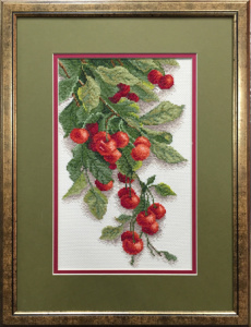 Вышитая картина  "Вишня". Арт Модель 06.002.11