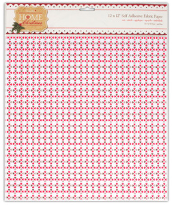 Бумага тканевая самоклеющаяся "Сердца" Home For Christmas. Арт PMA181901               