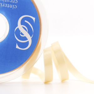 Лента атласная двусторонняя SAFISA, 8 мм, 25 м, цвет 21, персиковый айвори. Арт 110-8мм-21