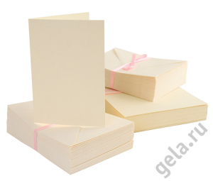 Набор заготовок для открыток с конвертами формат А6 100 шт. Арт ANT1511001              