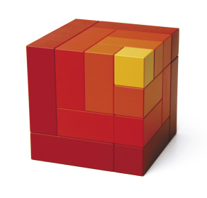 Конструктор дизайнерский NAEF CLASSIC "Cubicus" 6+, натуральное дерево, цвет красный, 10 деталей. Арт 9609.1