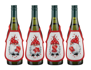 Набор для вышивания фартучков на бутылку "Эльфы и Сердца". Арт 78-4239