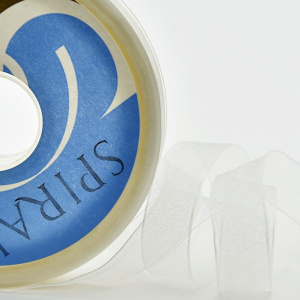 Лента органза SAFISA 15 мм, 25 м, цвет 03, молочный. Арт 120-15мм-03             