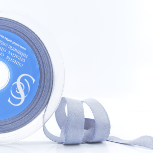 Тесьма киперная SAFISA, 15 мм, 25 м, цвет 27, серый. Арт 30270-15мм-27