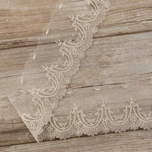 Кружево-вышивка на тюле, 50 мм. Арт 42232/F3