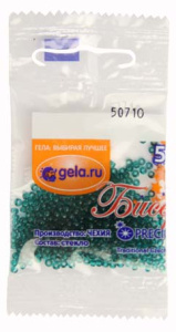 Бисер Preciosa №10, 5 г., цвет №50710 сине-зеленый прозрачный. Арт G 50710