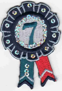 Термоаппликация HKM "Schleife Platz 7 mit Pailletten". Арт 33238/1SB