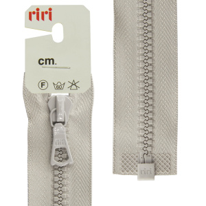 Молния riri тракторная разъёмная 1 замок, 6 мм, 75 cм, цвет 2113, светло-серый. Арт 5753720/75/2113         