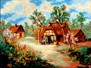 Канва жесткая с рисунком "Весна". Арт 40.117                  