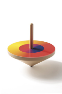 Игрушка волчок BAUHAUS "Optischer Farbmischer" 14+, дерево, с 7 цветными оптическими дисками, 10 см. Арт 9716