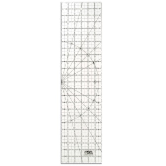 Линейка для пэчворка "Frosted", градация в дюймах,  6 х 24". Арт QR-6x24