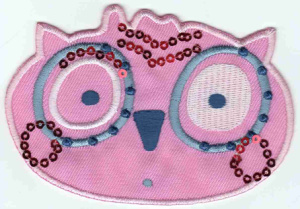 Термоаппликация HKM "Eulenkopf rosa". Арт 33256/1SB