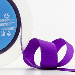 Лента репсовая SAFISA, 25 мм, 25 м, цвет 39 фиолетовый. Арт 350-25мм-39