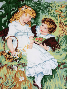 Канва жесткая с рисунком "Земляничное утро". Арт 14.866