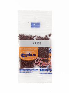 Бисер Preciosa №10, 5 г., цвет №93310 бордово-коричневый непрозрачный. Арт G 93310