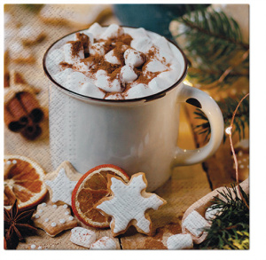 Салфетки трехслойные для декупажа, коллекция "Lunch"  PAW Decor Collection "Горячая кружка". Арт SDL233500