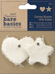 Набор декоративных элементов из ткани с люверсом "Звезда/Сердце". Арт PMA174406