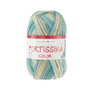 Пряжа Fortissima Socka 4-fach color, 75% шерсть, 25% полиамид, 420 м, 100 г. Арт 90028-2488