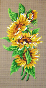 Канва жесткая с рисунком "Подсолнухи", 2картинки. Арт 42.506                  