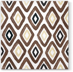 Салфетки трехслойные для декупажа, коллекция "Lunch"  PAW Decor Collection "Акварельные ромбы". Арт SDL120807