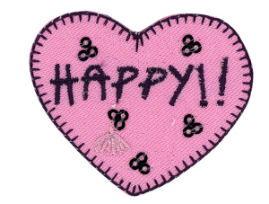Термоаппликация HKM "Сердечко Happy!!". Арт 35461/1SB