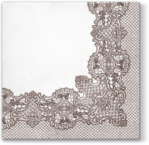 Салфетки трехслойные для декупажа, коллекция "Lunch"  PAW Decor Collection "Королевское кружево". Арт SDL031400