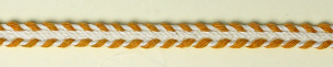 Тесьма декоративная "плетенка", 8 мм, цвет желтый. Арт 1727/2