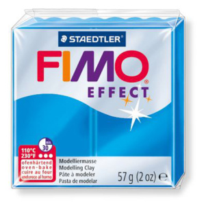 Полимерная глина FIMO "Effect", уп. 57 г, цвет полупрозрачный синий. Арт 8020-374