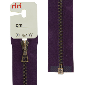 Молния металл, AM, разъёмная 1 замок, на атласной тесьме, 4 мм, 65 см, цвет 2510, фиолетовый темный. Арт 3000105/65/2510         