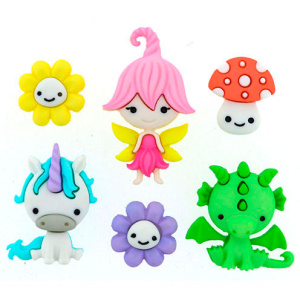 Набор пуговиц и/или декоративных элементов "Феи, Добро Пожаловать". Арт 9358