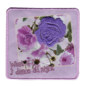 Термоаппликация HKM "What if  mit lila Rose". Арт 33315/1SB