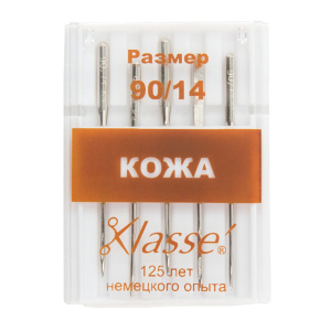 Иглы для бытовых швейных машин кожа № 90. Арт A6140/90                