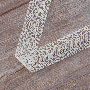 Мерсеризованное хлопковое кружево, 30 мм, цвет белый. Арт 3120/01                 