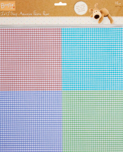 Бумага тканевая самоклеющаяся "В клетку" Boofle. Арт BOF161101               