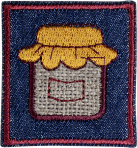 Термоаппликация HKM "Банка квадратная синяя". Арт 42954